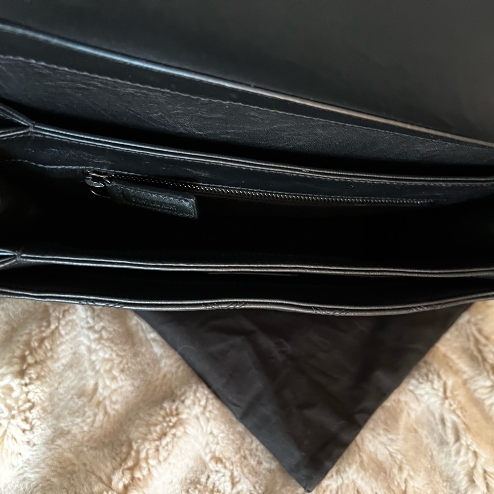 Saint Laurent Becky Shoulder Bag – Black Lambskin, Quilted, Gunmetal Hardware - Picture 14 of 15